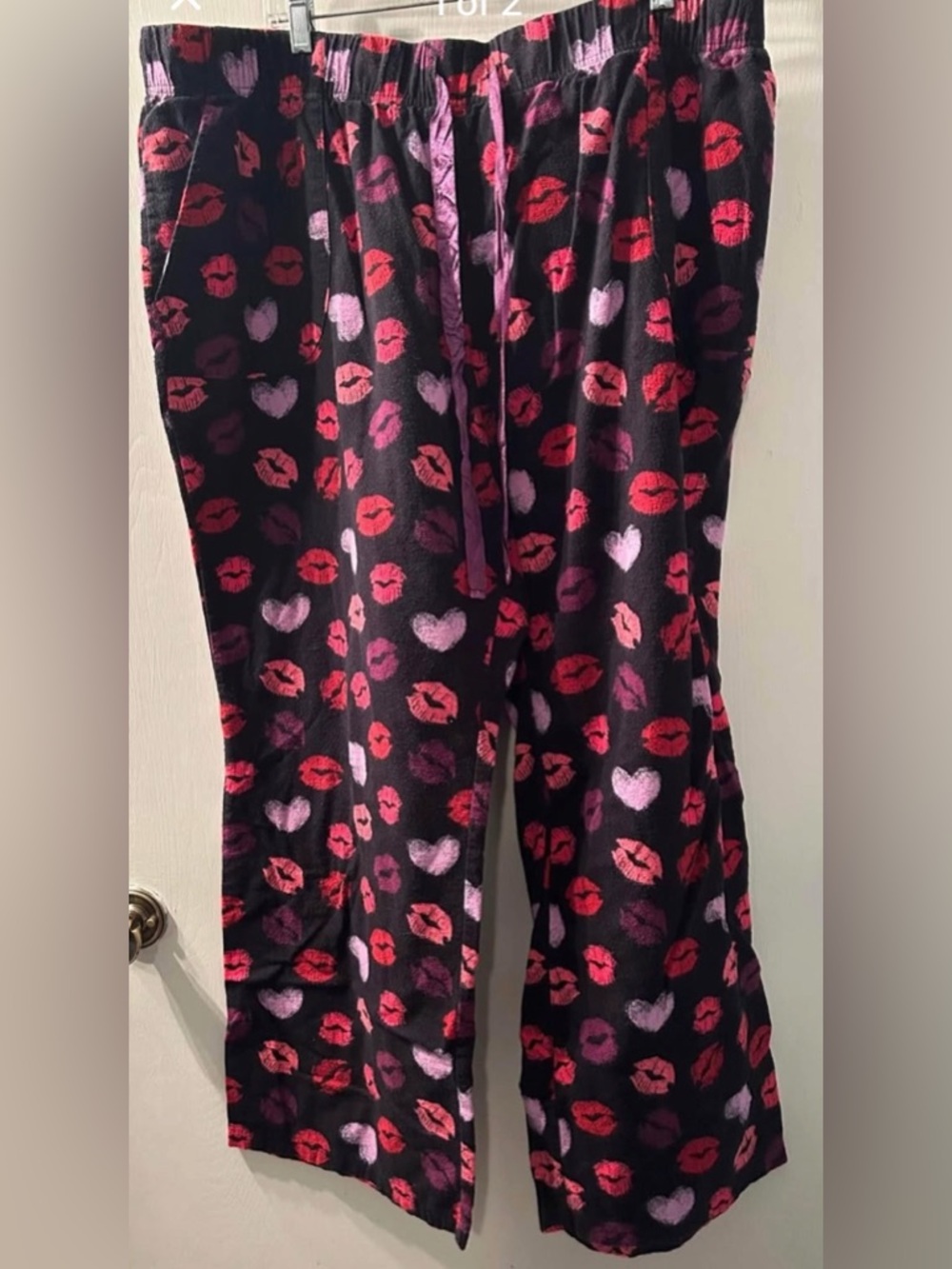 Lounge (PJ) Pants with Red & Pink Kiss Print Size 3XL